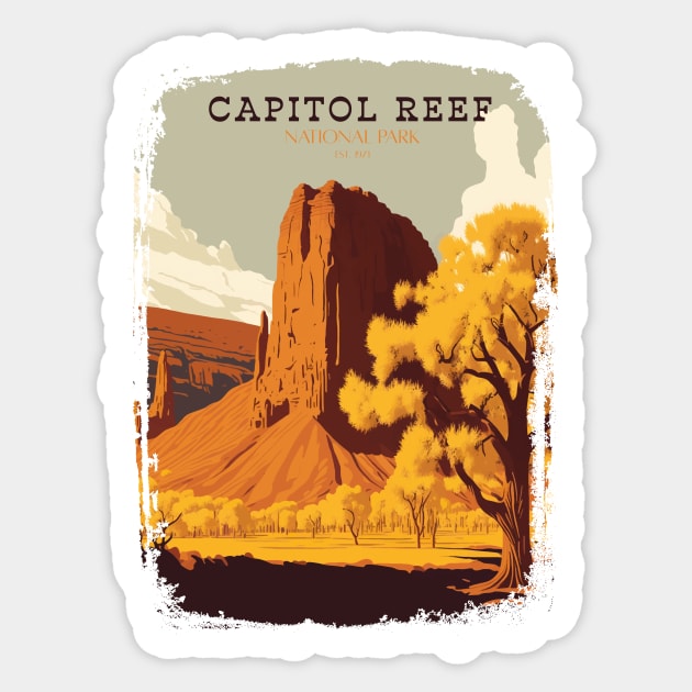 Capitol Reef National Park Sticker by Wintrly